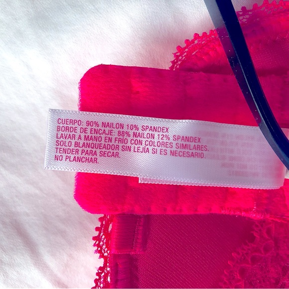 NWOT neon pink lace adjustable strap bra 32A - Picture 7 of 9